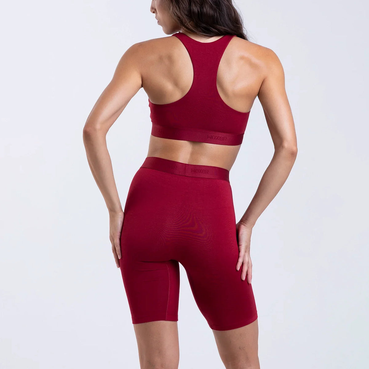 Biker High Waisted Rhubarb